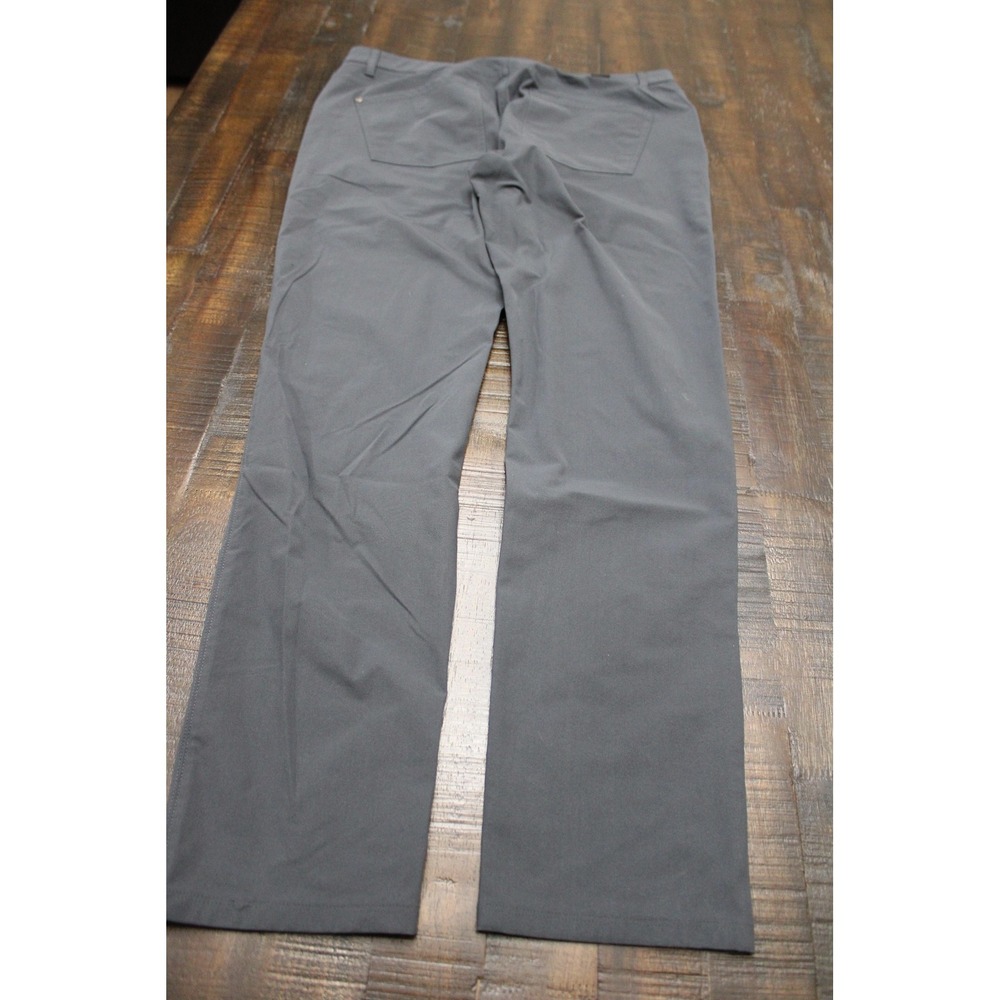 Vuori Pants Mens 34x32 Gray Microfiber Chino Regular Fit Straight Leg Casual - Picture 2 of 7